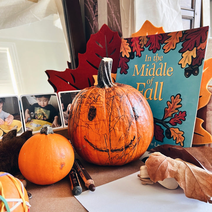 Embracing the Magic of October: Pumpkin Drawing with my Toddler