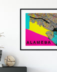 ALAMEDA CALIFORNIA MAP POSTER