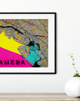 ALAMEDA CALIFORNIA MAP POSTER