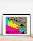 ALAMEDA CALIFORNIA MAP POSTER