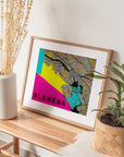 ALAMEDA CALIFORNIA MAP POSTER