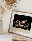 1955 TRIUMPH MOTOCYCLE T110 FRAME POSTER