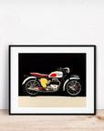 1955 TRIUMPH MOTOCYCLE T110 FRAME POSTER