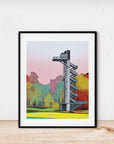COLUMBUS INDIANA Mill Race Park Observation Tower Structure POSTER