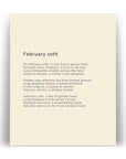 366 Daily Mindfulness Nature Poem Minimalist Print - February 10th