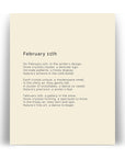 366 Daily Mindfulness Nature Poem Minimalist Print - February 11th
