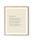 366 Daily Mindfulness Nature Poem Minimalist Print - February 12th