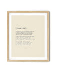 366 Daily Mindfulness Nature Poem Minimalist Print - February 15th