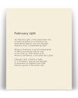 366 Daily Mindfulness Nature Poem Minimalist Print - February 15th