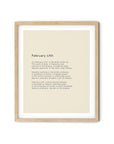 366 Daily Mindfulness Nature Poem Minimalist Print - February 17th