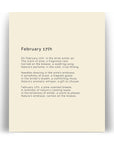 366 Daily Mindfulness Nature Poem Minimalist Print - February 17th