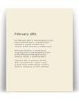 366 Daily Mindfulness Nature Poem Minimalist Print - February 18th