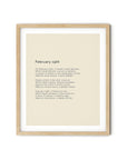 366 Daily Mindfulness Nature Poem Minimalist Print - February 19th