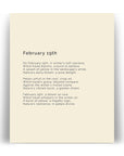 366 Daily Mindfulness Nature Poem Minimalist Print - February 19th