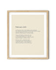 366 Daily Mindfulness Nature Poem Minimalist Print - February 20th