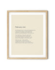 366 Daily Mindfulness Nature Poem Minimalist Print - February 21st