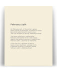 366 Daily Mindfulness Nature Poem Minimalist Print - February 24th