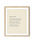 366 Daily Mindfulness Nature Poem Minimalist Print - February 25th