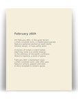 366 Daily Mindfulness Nature Poem Minimalist Print - February 26th