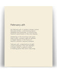 366 Daily Mindfulness Nature Poem Minimalist Print - February 4th