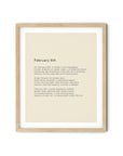 366 Daily Mindfulness Nature Poem Minimalist Print - February 6th