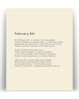 366 Daily Mindfulness Nature Poem Minimalist Print - February 6th