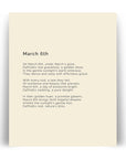 366 Daily Mindfulness Nature Poem Minimalist Print - March 6th