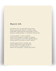 366 Daily Mindfulness Nature Poem Minimalist Print - March 7th