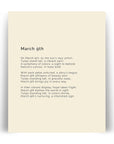 366 Daily Mindfulness Nature Poem Minimalist Print - March 9th