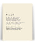 366 Daily Mindfulness Nature Poem Minimalist Print - March 12th