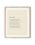 366 Daily Mindfulness Nature Poem Minimalist Print - March 13th