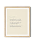 366 Daily Mindfulness Nature Poem Minimalist Print - March 26th