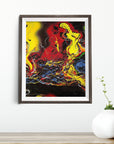 ABSTRACT VOLCANO POSTER