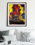 ABSTRACT VOLCANO POSTER