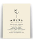 AMARA -  Name Art Print