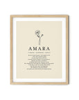 AMARA -  Name Art Print