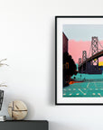 SAN FRANCISCO BAY BRIDGE HARRISON STREET POSTER