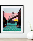 SAN FRANCISCO BAY BRIDGE HARRISON STREET POSTER