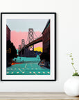 SAN FRANCISCO BAY BRIDGE HARRISON STREET POSTER