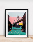 SAN FRANCISCO BAY BRIDGE HARRISON STREET POSTER