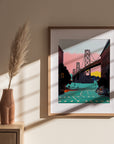 SAN FRANCISCO BAY BRIDGE HARRISON STREET POSTER