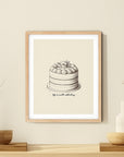 'Life is Worth Celebrating' CAKE Positive Affirmation Art Print - Short Affirmation