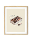 'Enrich Your Day With Something Delightful' CHOCOLATE Positive Affirmation Art Print - Short Affirmation