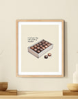 'Enrich Your Day With Something Delightful' CHOCOLATE Positive Affirmation Art Print - Short Affirmation