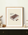'Enrich Your Day With Something Delightful' CHOCOLATE Positive Affirmation Art Print - Short Affirmation