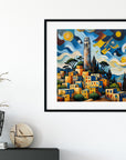 SAN FRANCISCO COIT TOWER CUBIST POSTER