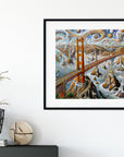 SAN FRANCISCO GOLDEN GATE SURREALISM POSTER