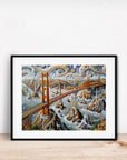 SAN FRANCISCO GOLDEN GATE SURREALISM POSTER