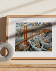 SAN FRANCISCO GOLDEN GATE SURREALISM POSTER