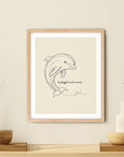 'Be Playful and Curious' DOLPHIN Positive Affirmation Art Print - Short Affirmation